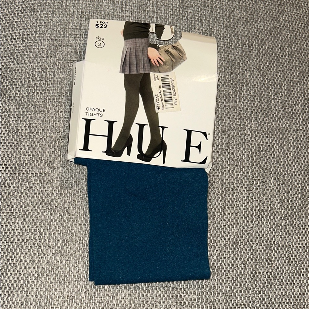 HUE Teal Opaque Tights